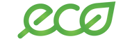 stylized eco logo in green with leaf for O of eco-friendly EcoTwist detergent